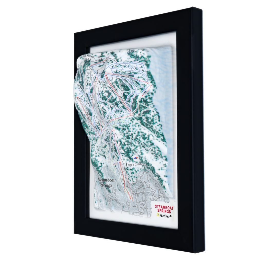 Steamboat Springs 3D Ski Map by TestPlay - Souvenir, Keepsake, Decor