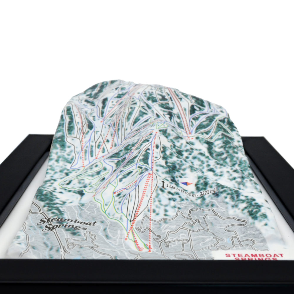 Steamboat Springs 3D Ski Map by TestPlay - Souvenir, Keepsake, Decor