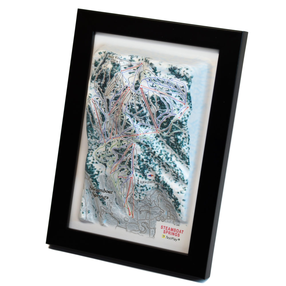 Steamboat Springs 3D Ski Map by TestPlay - Souvenir, Keepsake, Decor