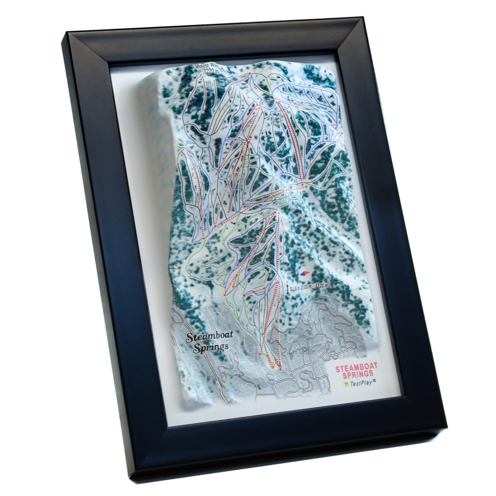 Steamboat Springs 3D Ski Map by TestPlay - Souvenir, Keepsake, Decor