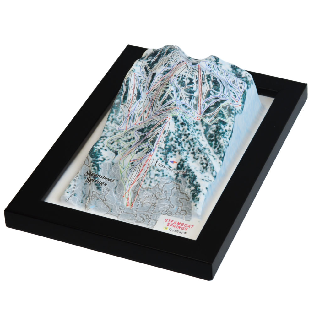 Steamboat Springs 3D Ski Map by TestPlay - Souvenir, Keepsake, Decor