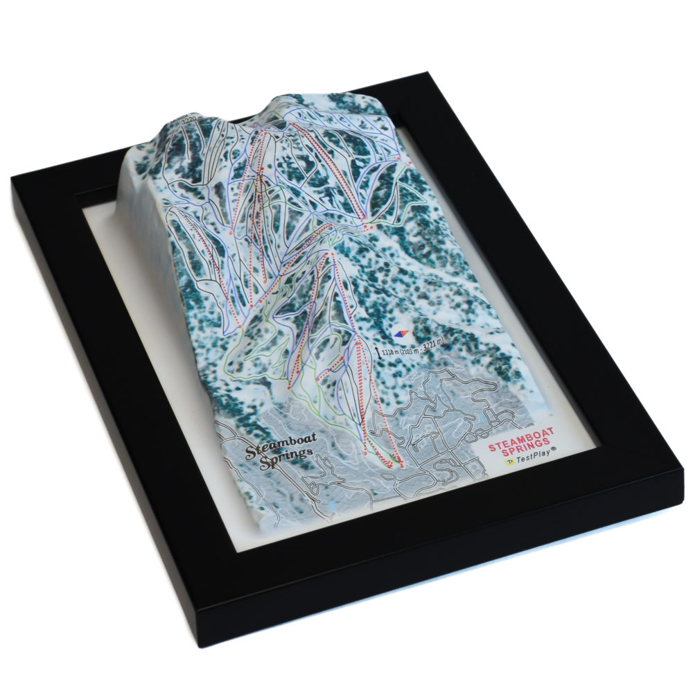 Steamboat Springs 3D Ski Map by TestPlay - Souvenir, Keepsake, Decor
