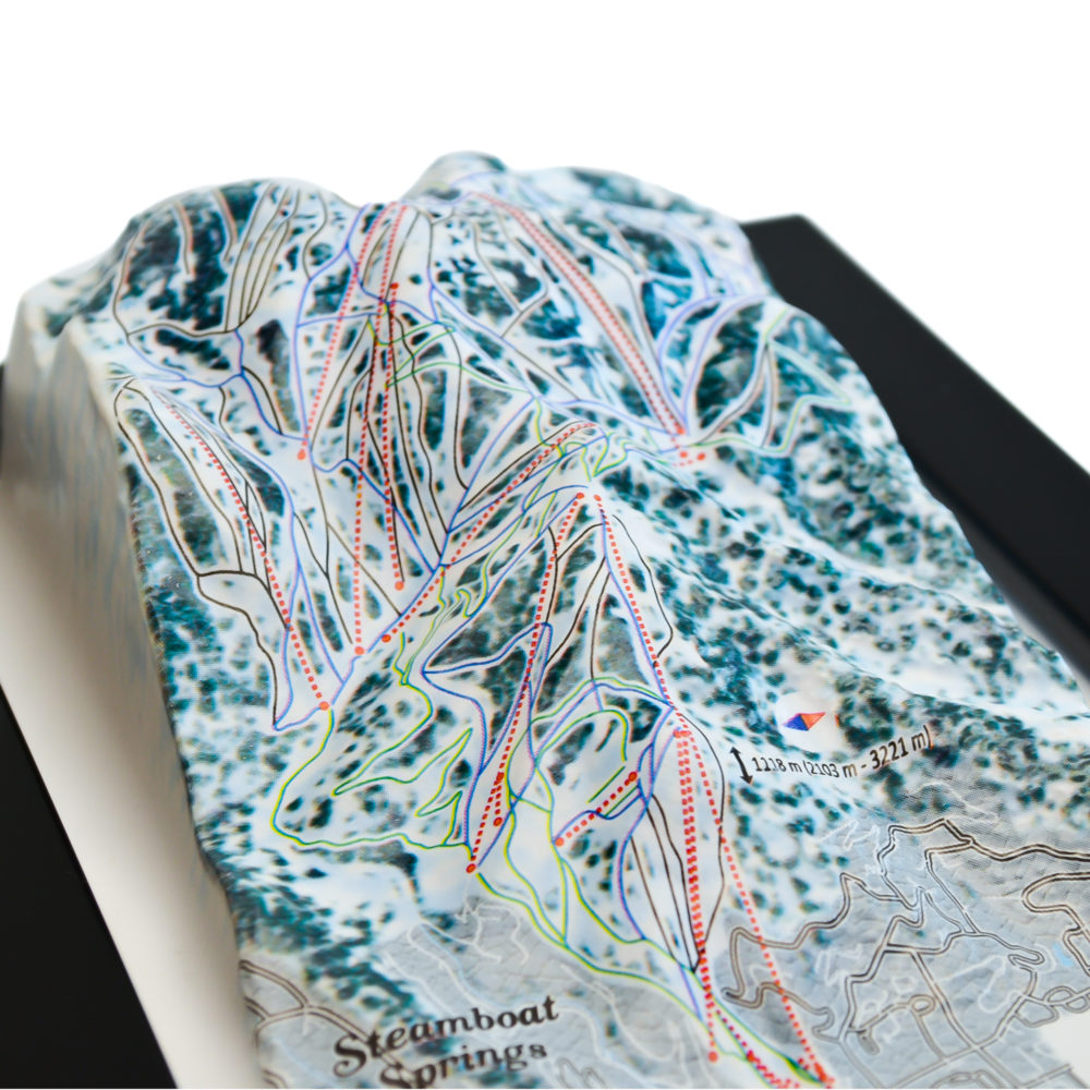 Steamboat Springs 3D Ski Map by TestPlay - Souvenir, Keepsake, Decor