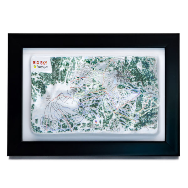Big Sky 3D Ski Map by TestPlay - Souvenir, Keepsake, Decor