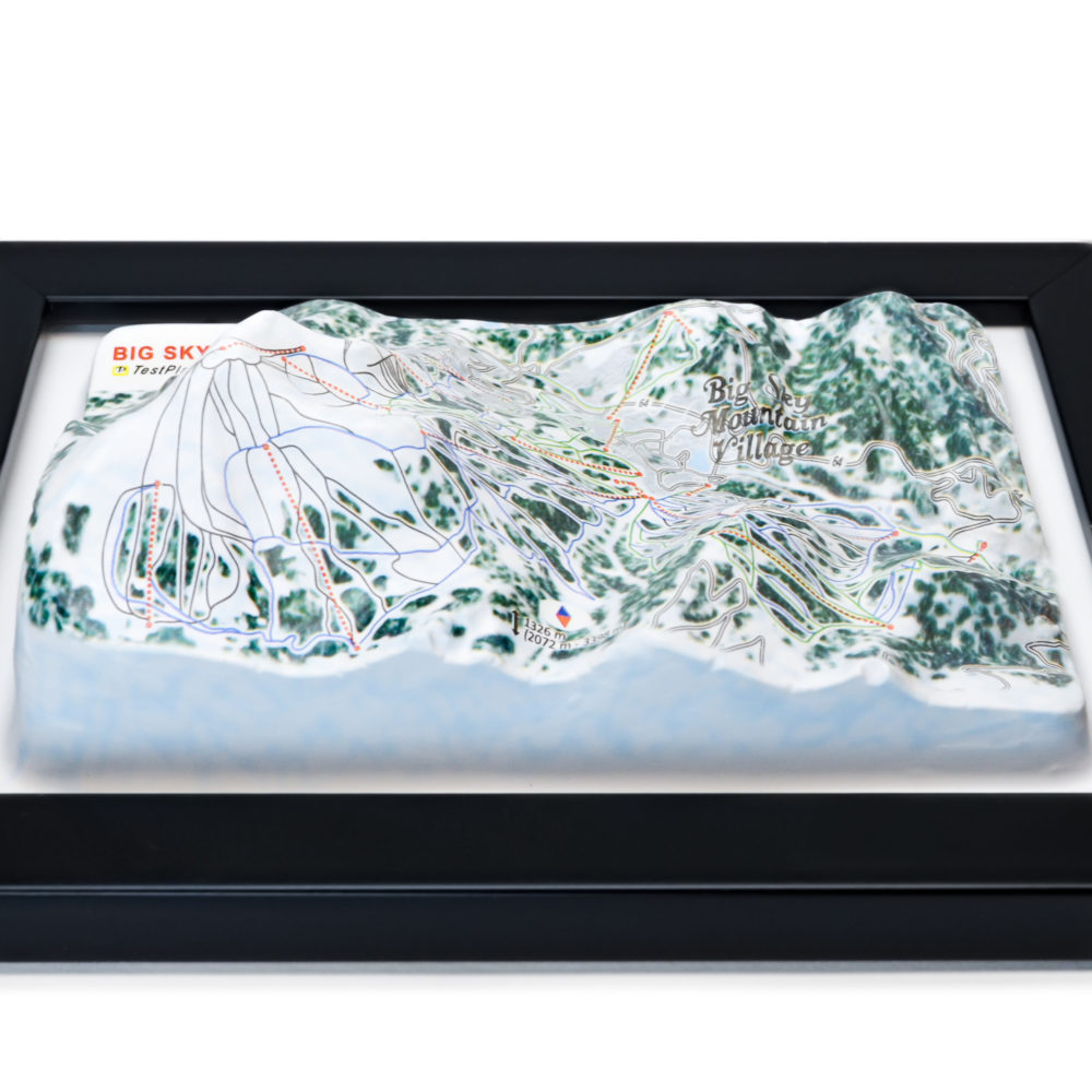 Big Sky 3D Ski Map by TestPlay - Souvenir, Keepsake, Decor