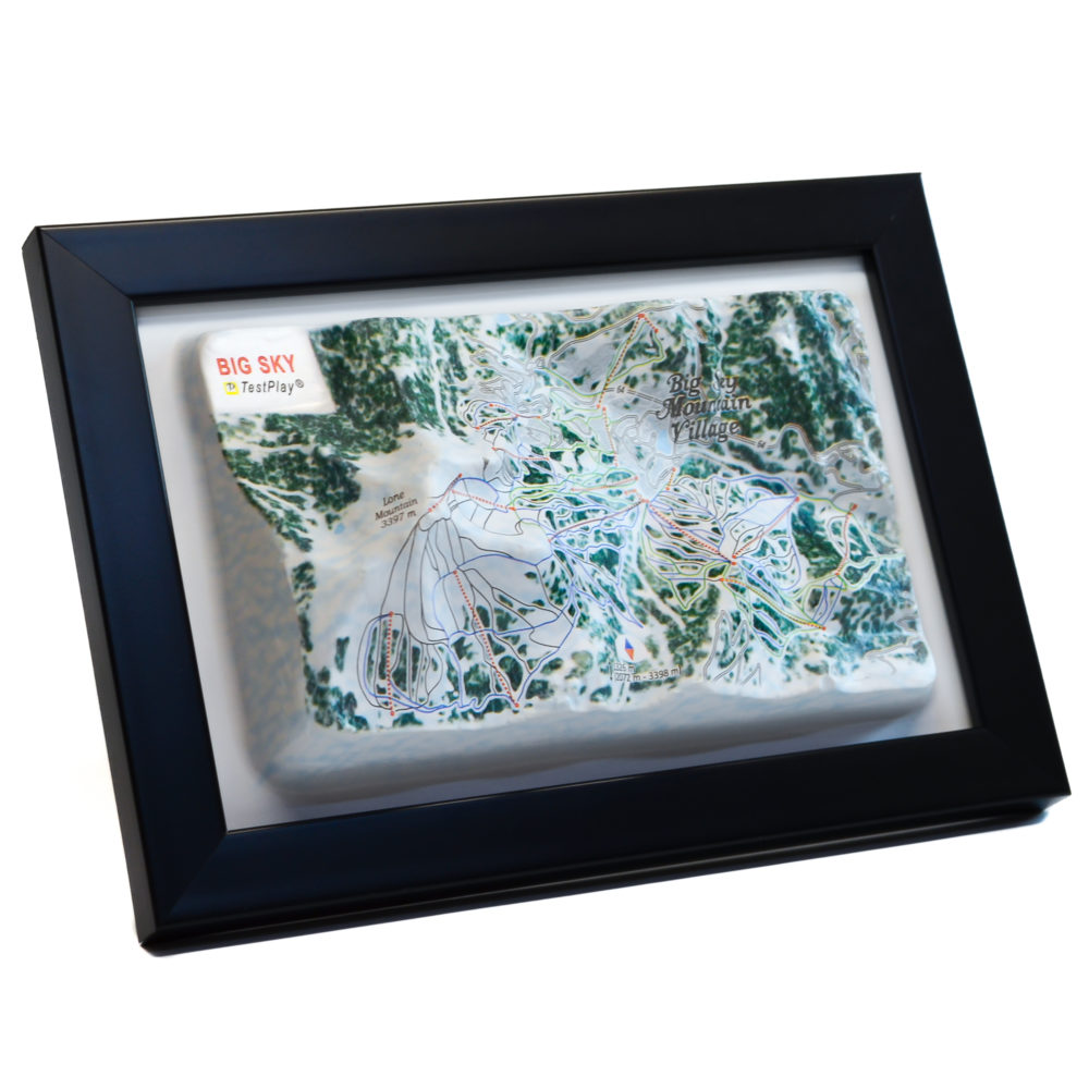 Big Sky 3D Ski Map by TestPlay - Souvenir, Keepsake, Decor