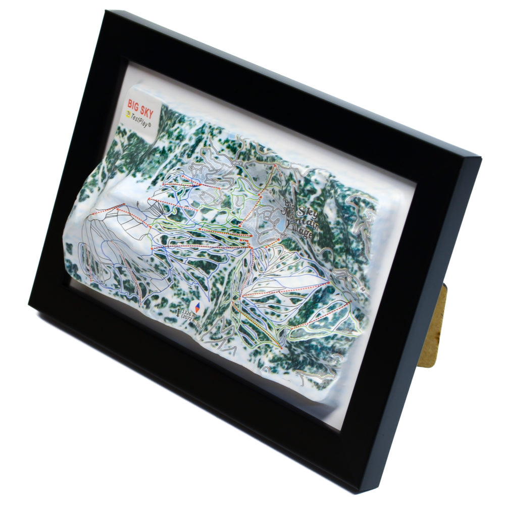 Big Sky 3D Ski Map by TestPlay - Souvenir, Keepsake, Decor