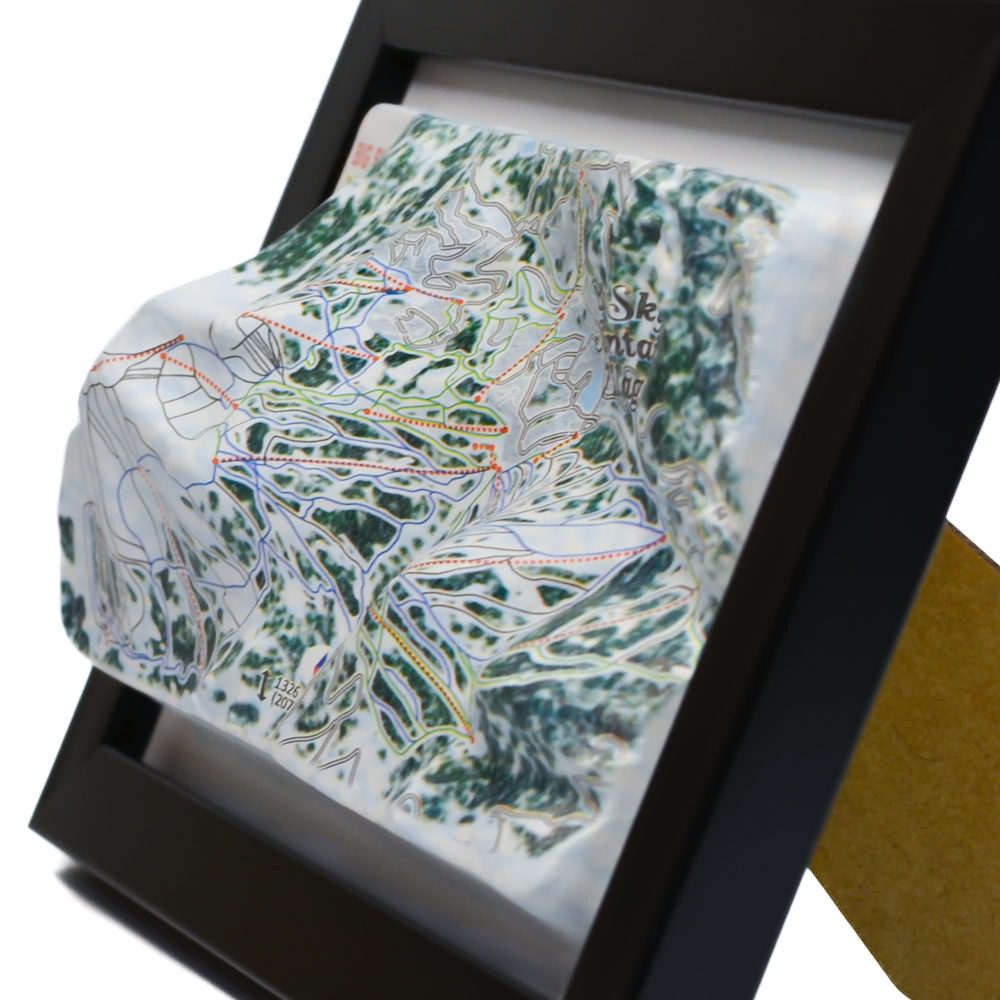 Big Sky 3D Ski Map by TestPlay - Souvenir, Keepsake, Decor