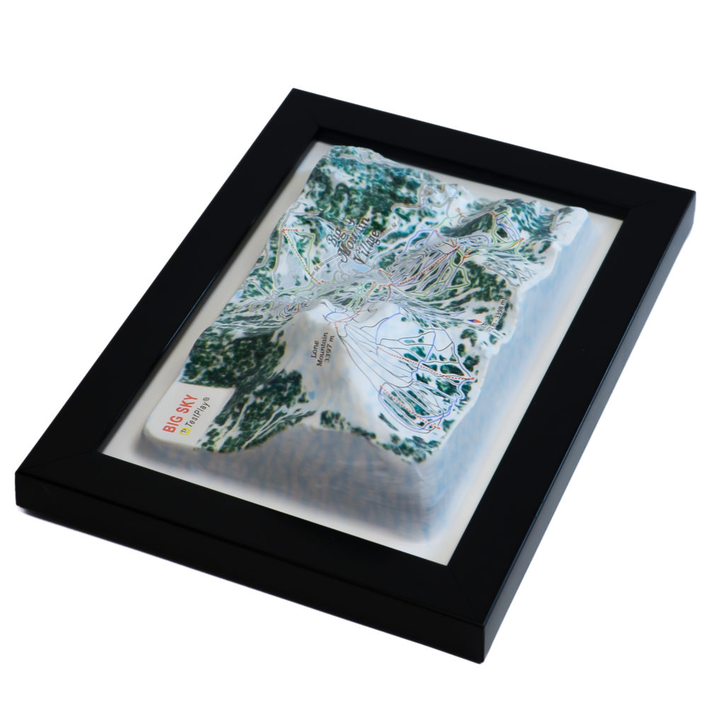 Big Sky 3D Ski Map by TestPlay - Souvenir, Keepsake, Decor