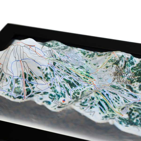 Big Sky 3D Ski Map by TestPlay - Souvenir, Keepsake, Decor