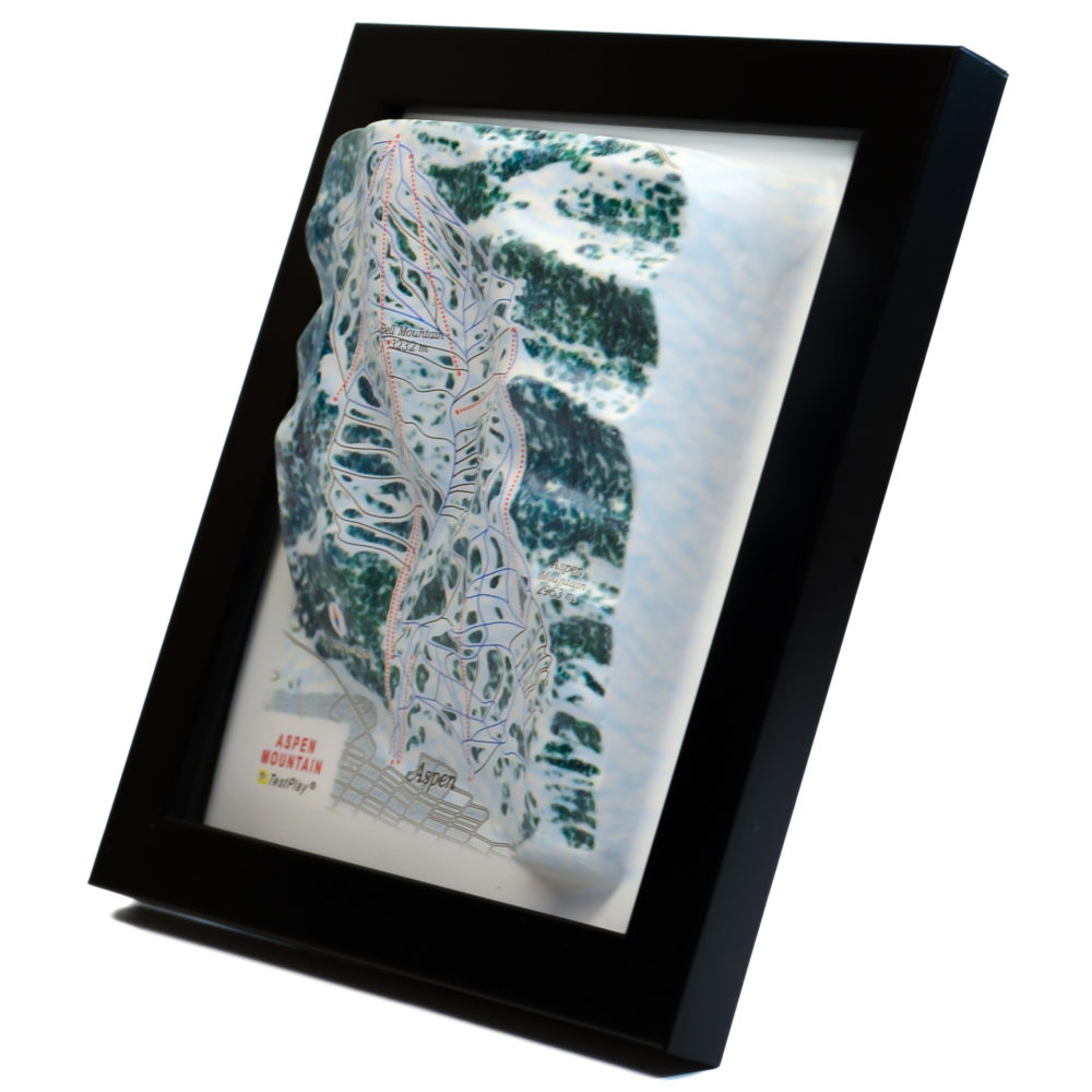08_Aspen Mountain 3D Ski Map_03 Aspen Mountain 3D Ski Map by TestPlay - Souvenir, Keepsake, Decor