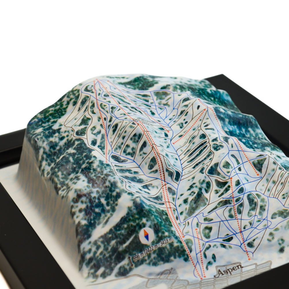 08_Aspen Mountain 3D Ski Map_08 Aspen Mountain 3D Ski Map by TestPlay - Souvenir, Keepsake, Decor