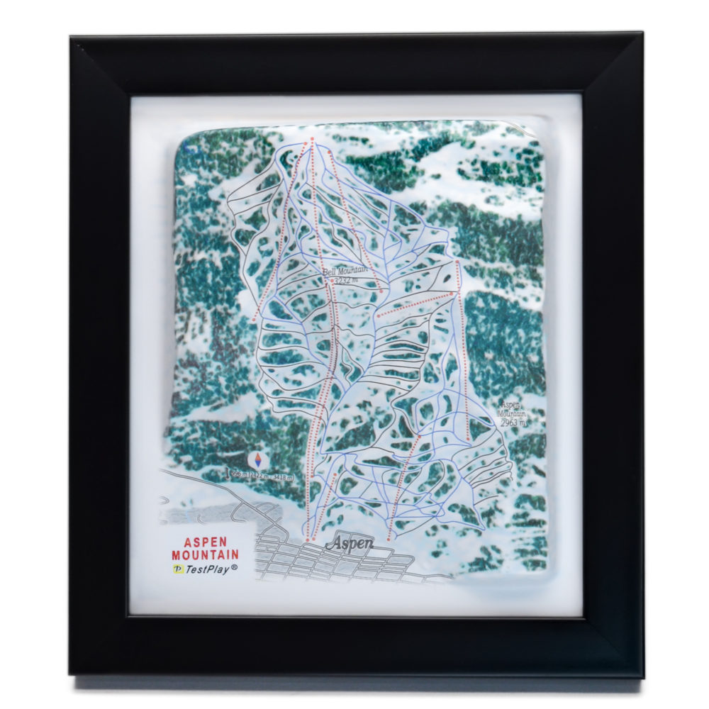 08_Aspen Mountain 3D Ski Map_09 Aspen Mountain 3D Ski Map by TestPlay - Souvenir, Keepsake, Decor