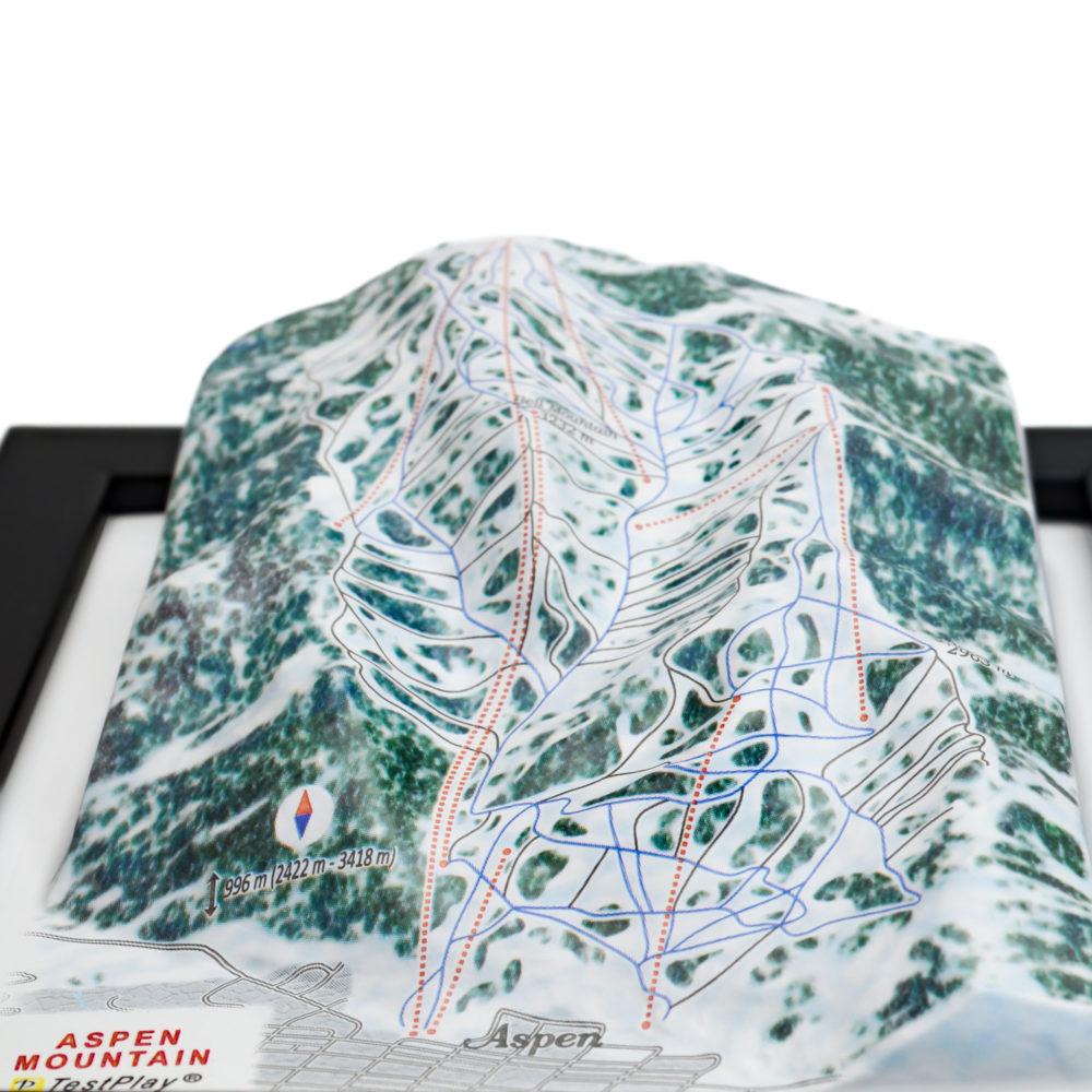08_Aspen Mountain 3D Ski Map_12 Aspen Mountain 3D Ski Map by TestPlay - Souvenir, Keepsake, Decor