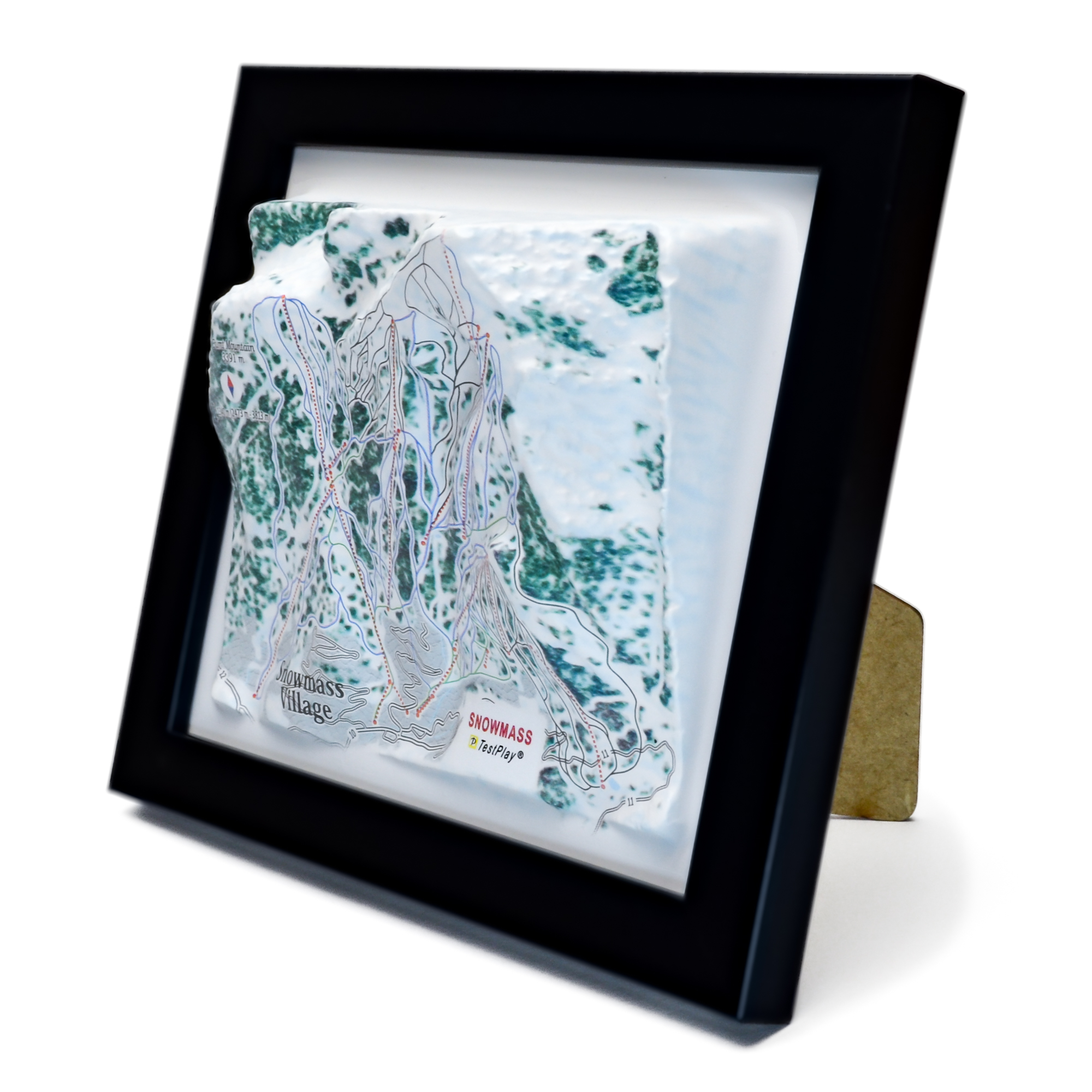 Snowmass 3D Ski Map by TestPlay - Souvenir, Keepsake, Decor