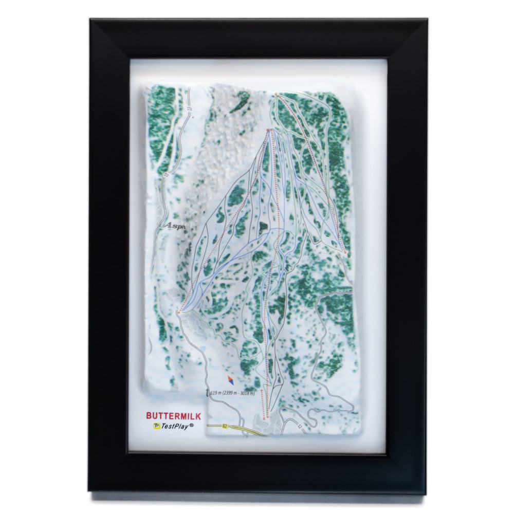 Buttermilk 3D Ski Map by TestPlay - Souvenir, Keepsake, Decor