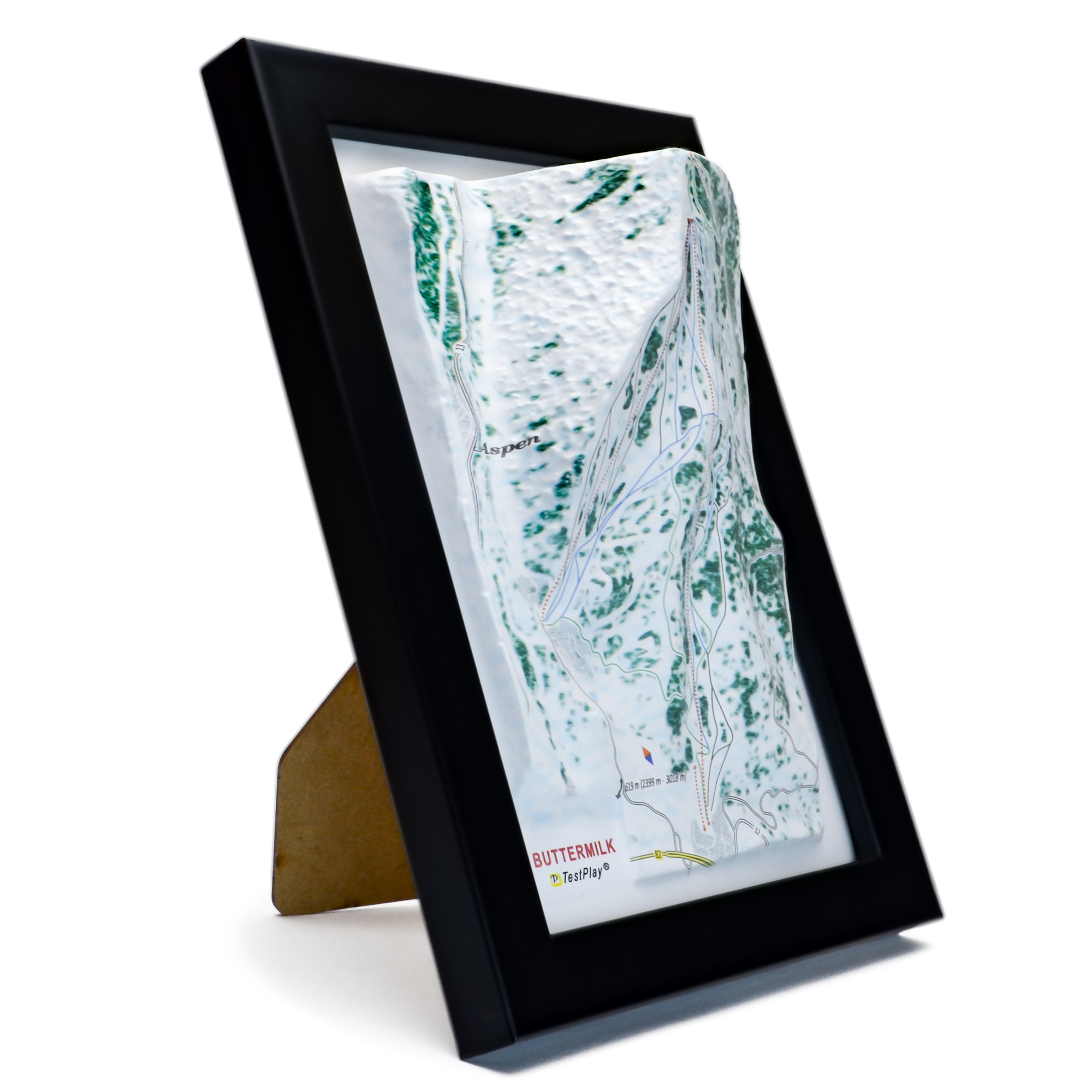 Buttermilk 3D Ski Map by TestPlay - Souvenir, Keepsake, Decor