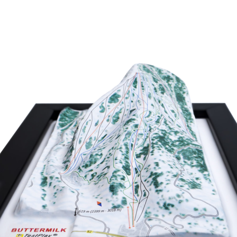 Buttermilk 3D Ski Map by TestPlay - Souvenir, Keepsake, Decor