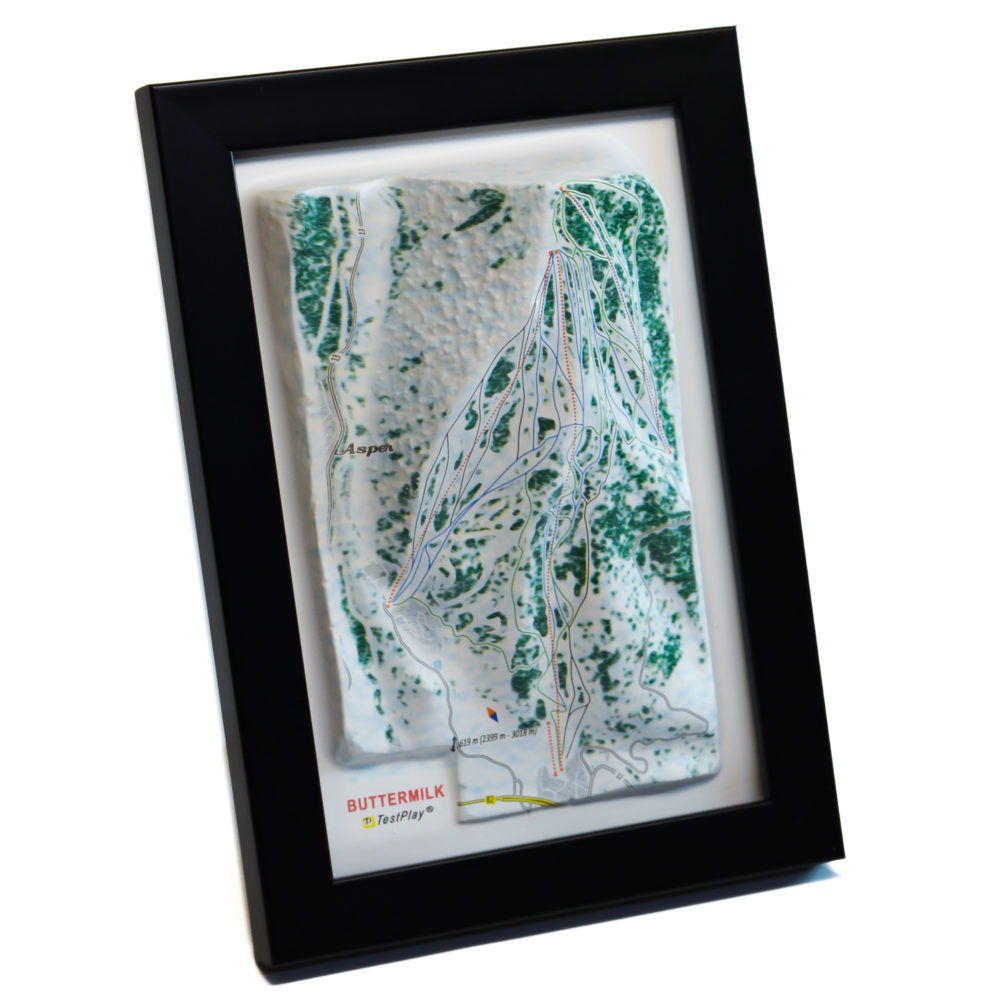 Buttermilk 3D Ski Map by TestPlay - Souvenir, Keepsake, Decor