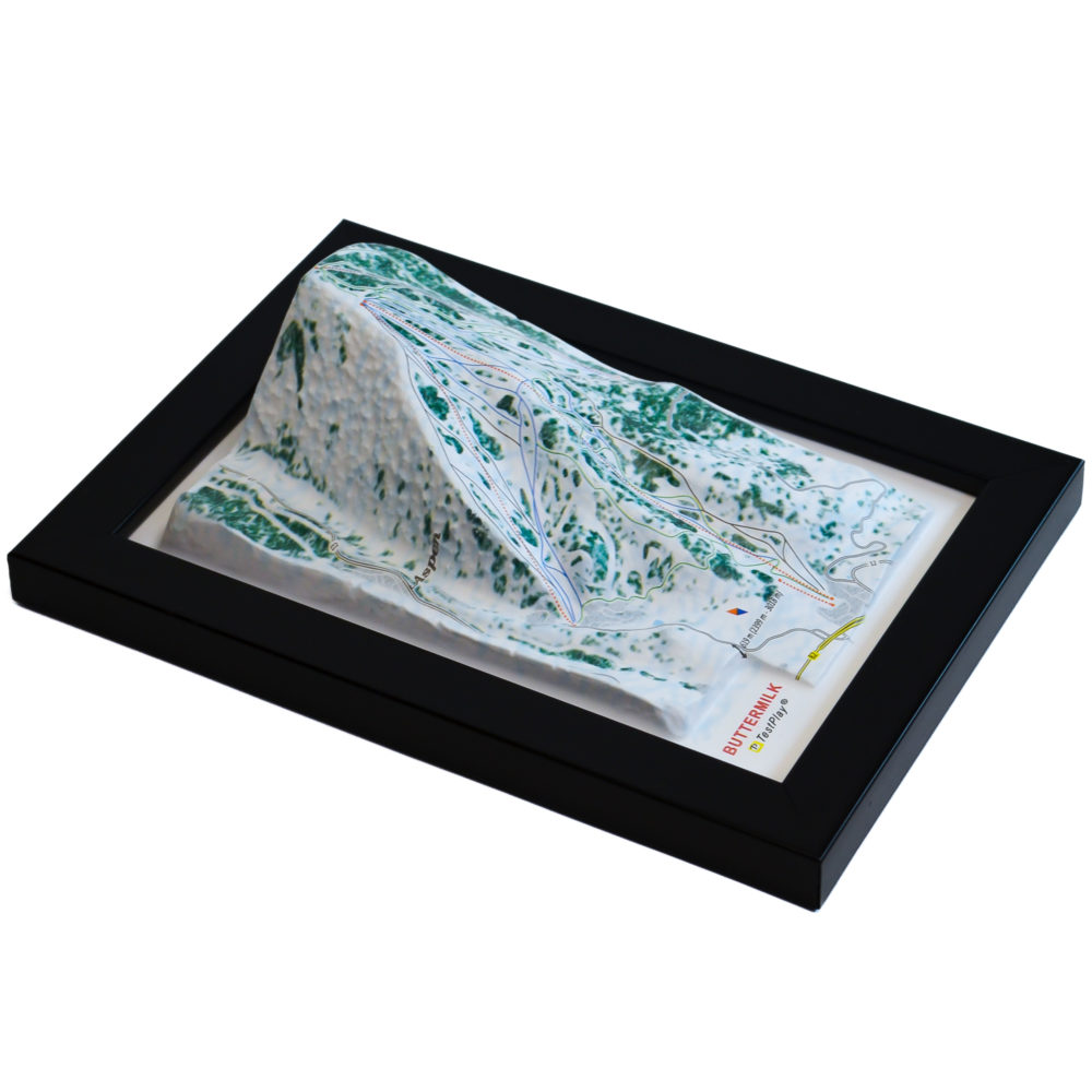 Buttermilk 3D Ski Map by TestPlay - Souvenir, Keepsake, Decor