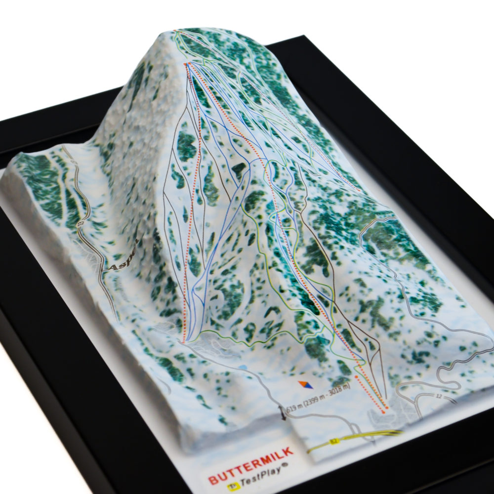 Buttermilk 3D Ski Map by TestPlay - Souvenir, Keepsake, Decor