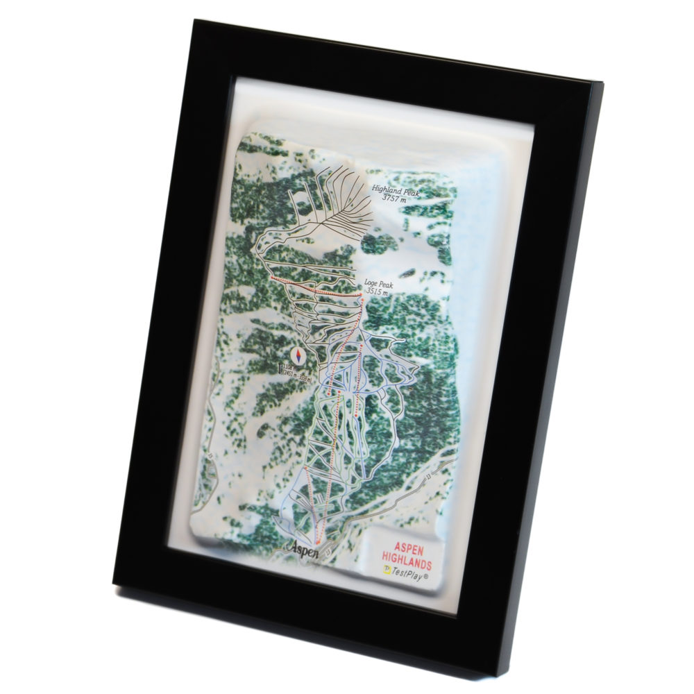 11_Aspen Highlands 3D Ski Map_01 Aspen Highlands 3D Ski Map by TestPlay - Souvenir, Keepsake, Decor