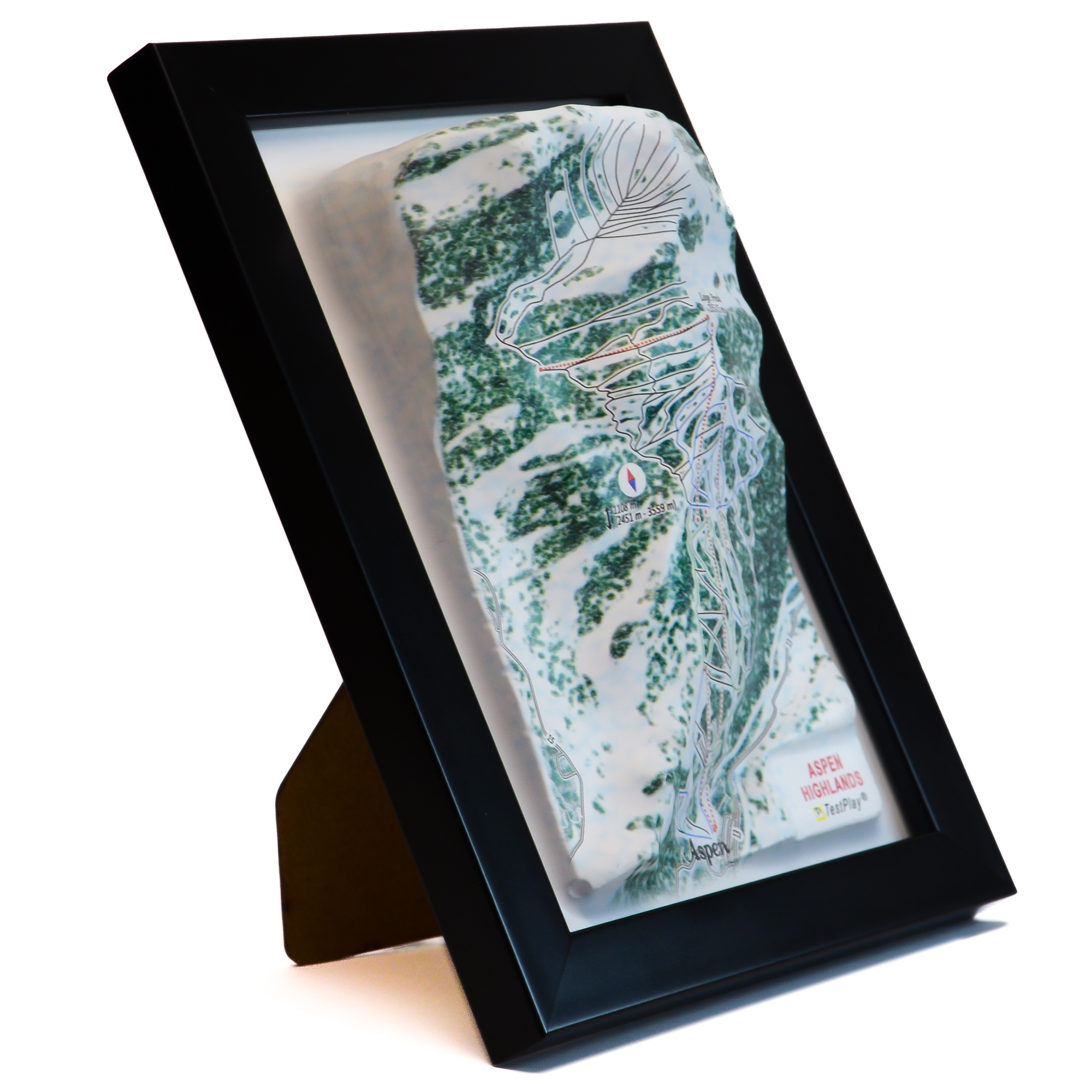 Aspen Highlands 3D Ski Map by TestPlay - Souvenir, Keepsake, Decor