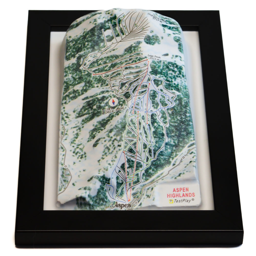 11_Aspen Highlands 3D Ski Map_05 Aspen Highlands 3D Ski Map by TestPlay - Souvenir, Keepsake, Decor