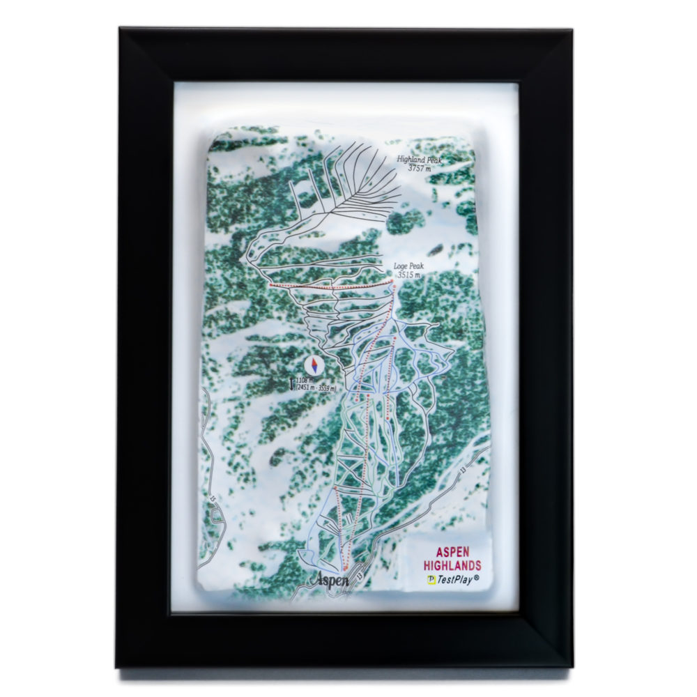 11_Aspen Highlands 3D Ski Map_09 Aspen Highlands 3D Ski Map by TestPlay - Souvenir, Keepsake, Decor