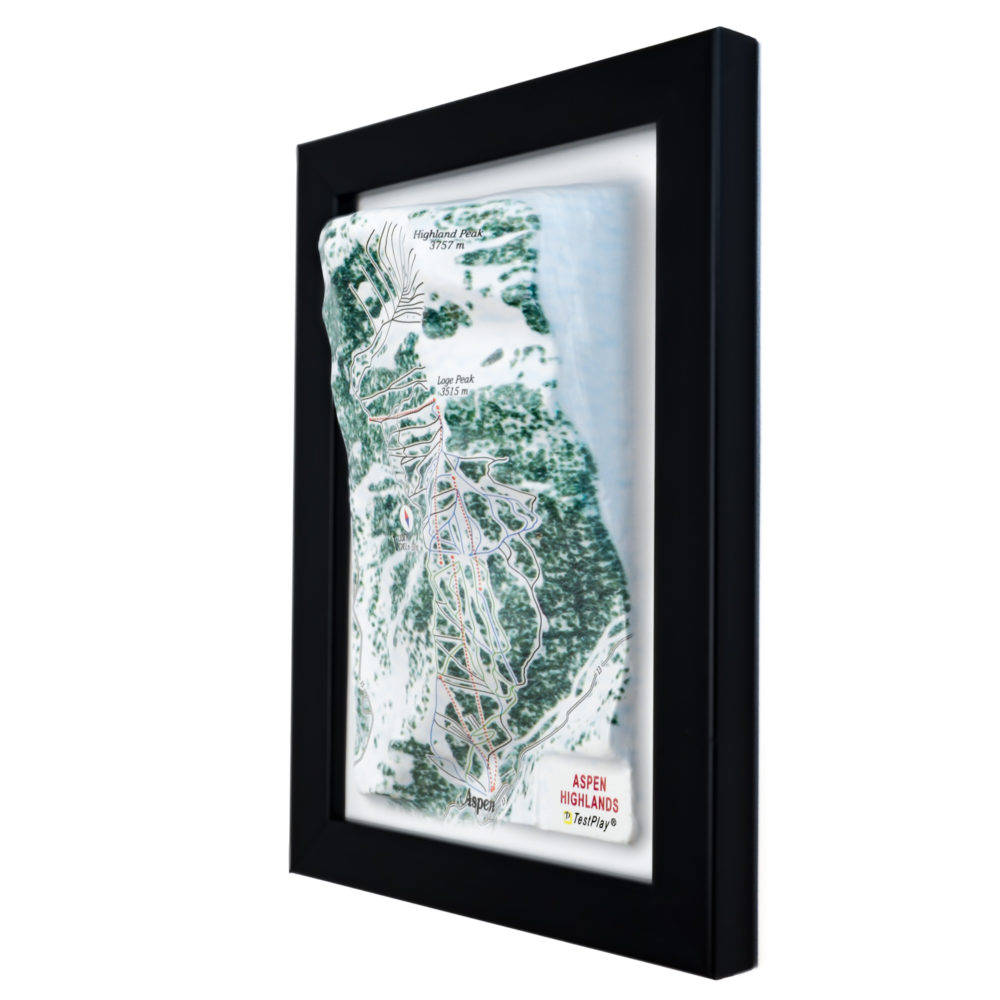 11_Aspen Highlands 3D Ski Map_11 Aspen Highlands 3D Ski Map by TestPlay - Souvenir, Keepsake, Decor