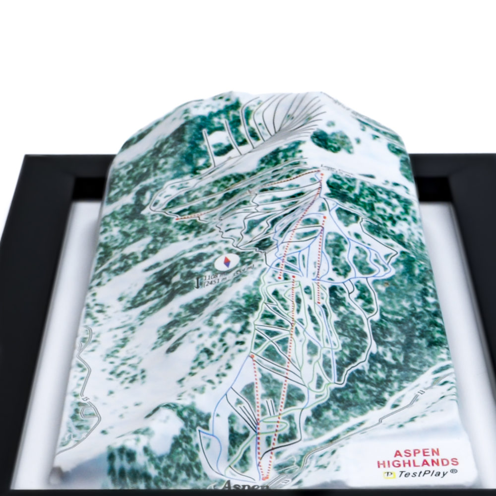 11_Aspen Highlands 3D Ski Map_12 Aspen Highlands 3D Ski Map by TestPlay - Souvenir, Keepsake, Decor
