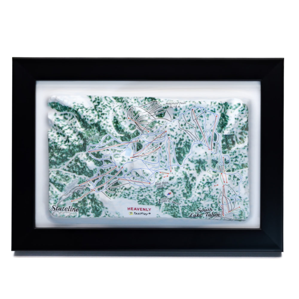 12_Heavenly 3D Ski Map_01 Heavenly 3D Ski Map by TestPlay - Souvenir, Keepsake, Decor
