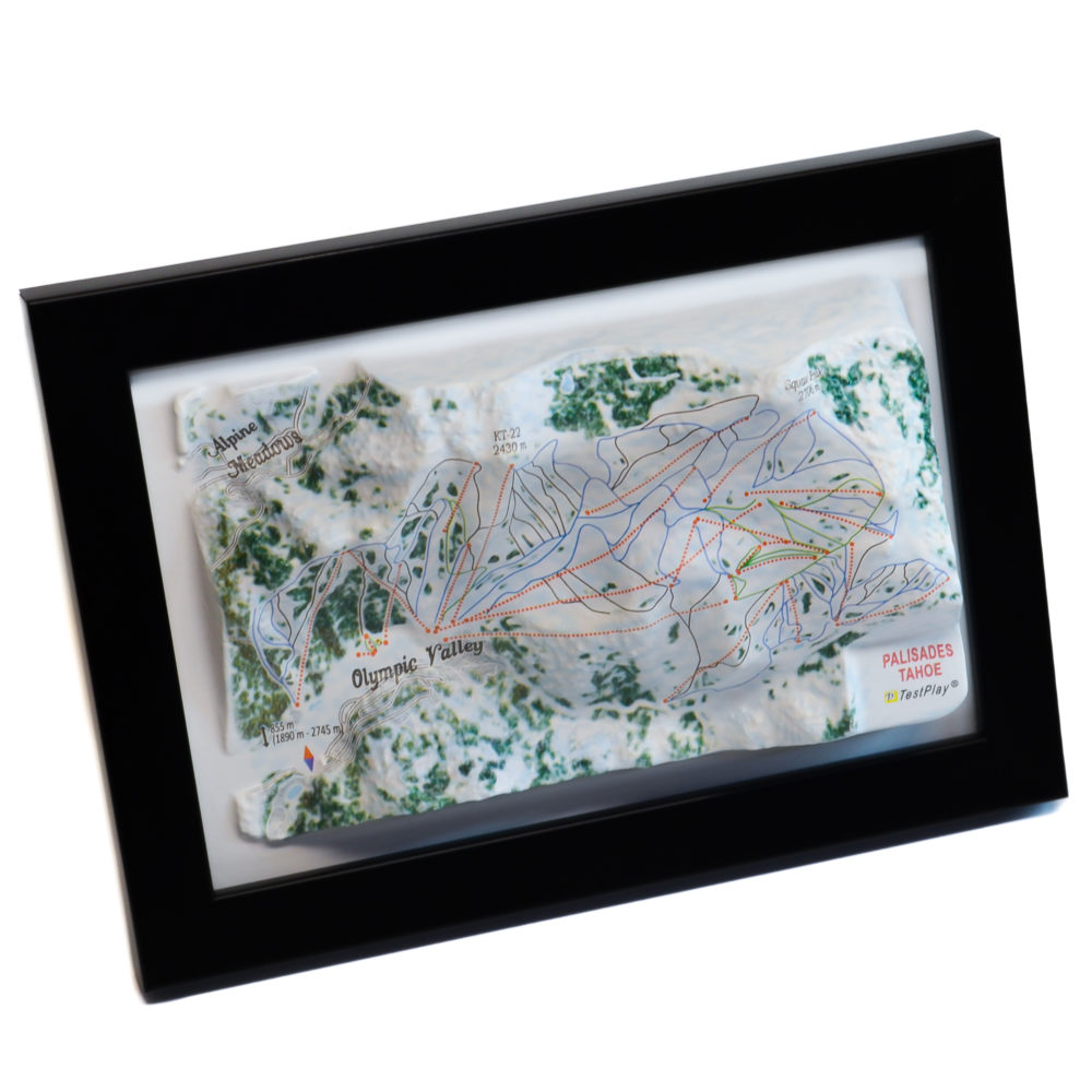Palisades Tahoe 3D Ski Map by TestPlay - Souvenir, Keepsake, Decor