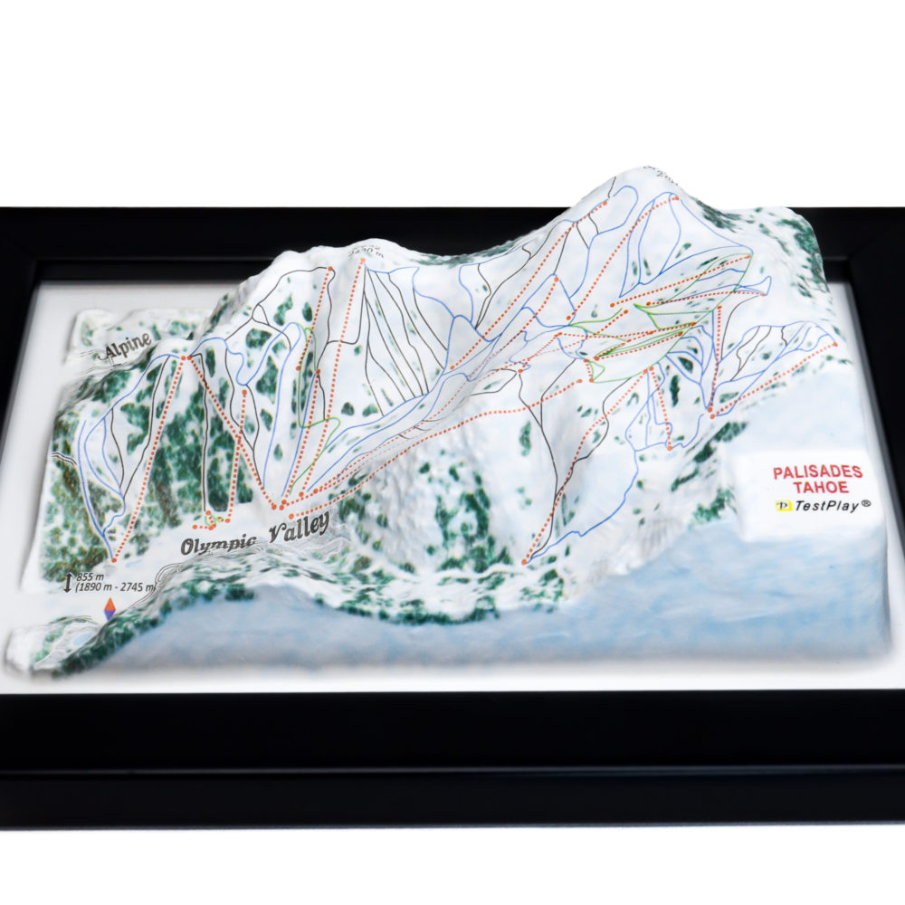 Palisades Tahoe 3D Ski Map by TestPlay - Souvenir, Keepsake, Decor