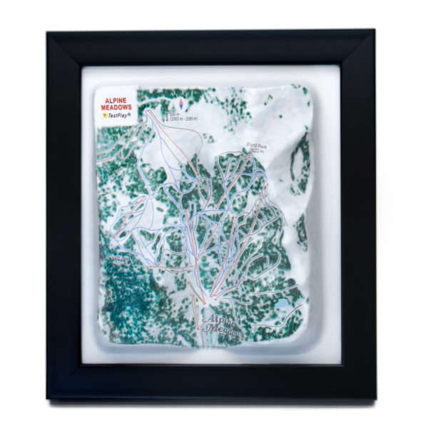 Alpine Meadows 3D Ski Map by TestPlay - Souvenir, Keepsake, Decor