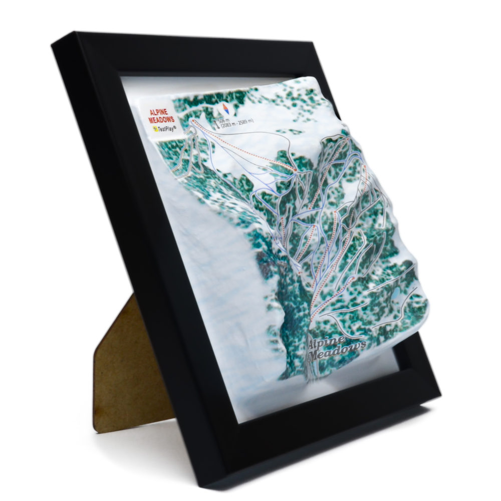 Alpine Meadows 3D Ski Map by TestPlay - Souvenir, Keepsake, Decor