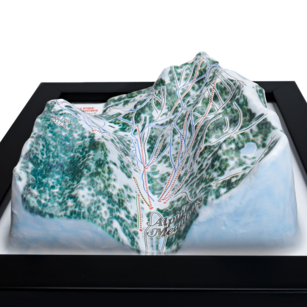 Alpine Meadows 3D Ski Map by TestPlay - Souvenir, Keepsake, Decor