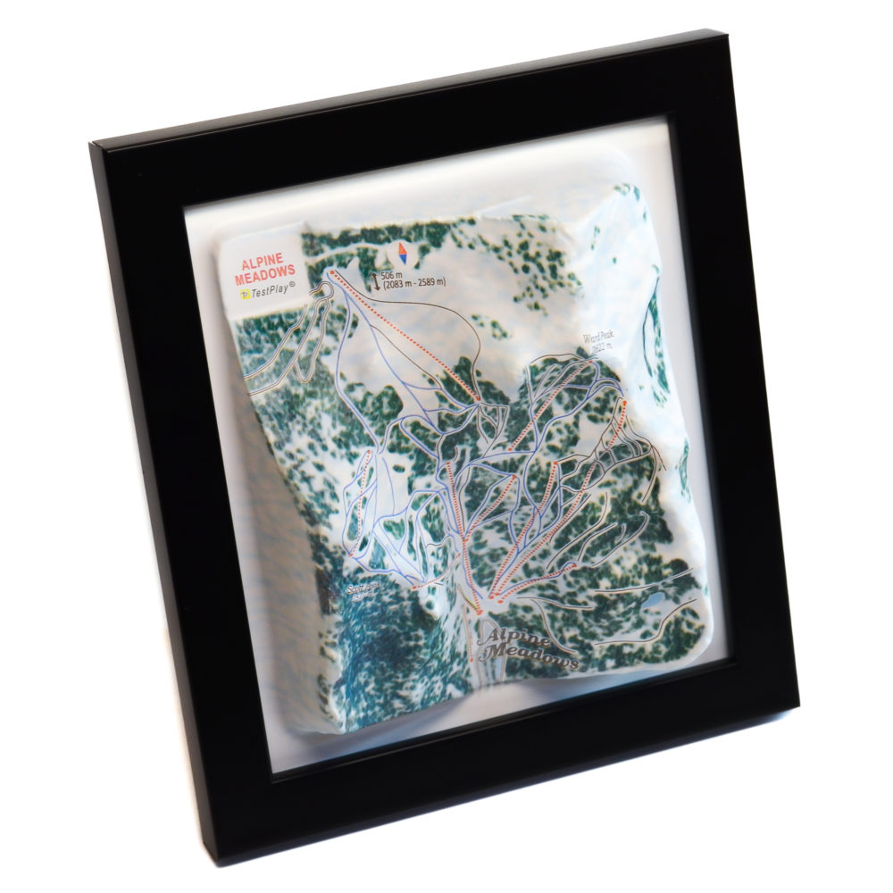 Alpine Meadows 3D Ski Map by TestPlay - Souvenir, Keepsake, Decor