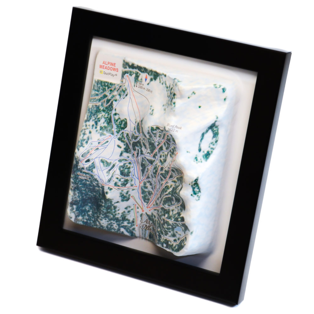 Alpine Meadows 3D Ski Map by TestPlay - Souvenir, Keepsake, Decor