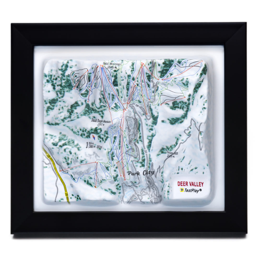 Deer Valley 3D Ski Map by TestPlay - Souvenir, Keepsake, Decor