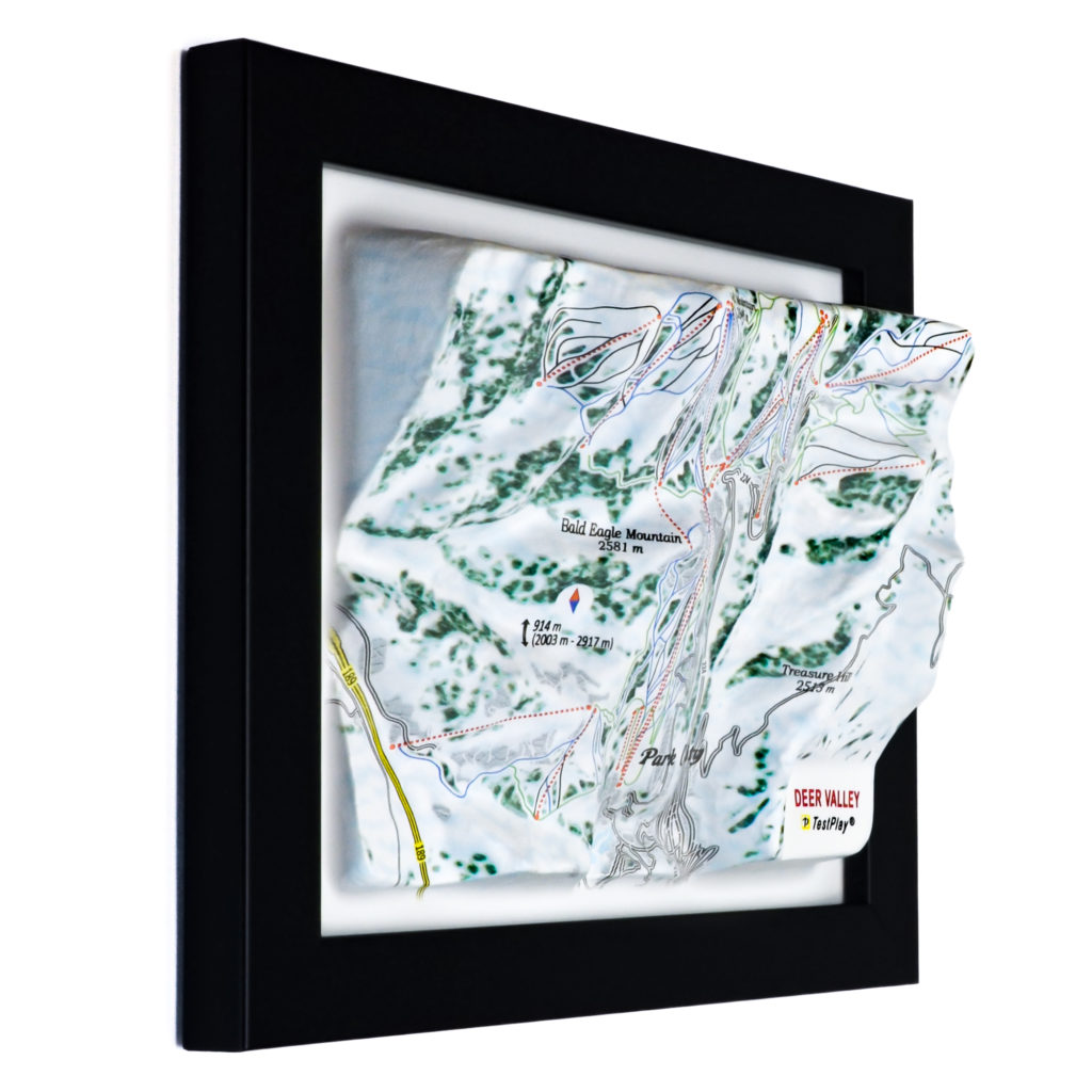 Deer Valley 3D Ski Map by TestPlay - Souvenir, Keepsake, Decor