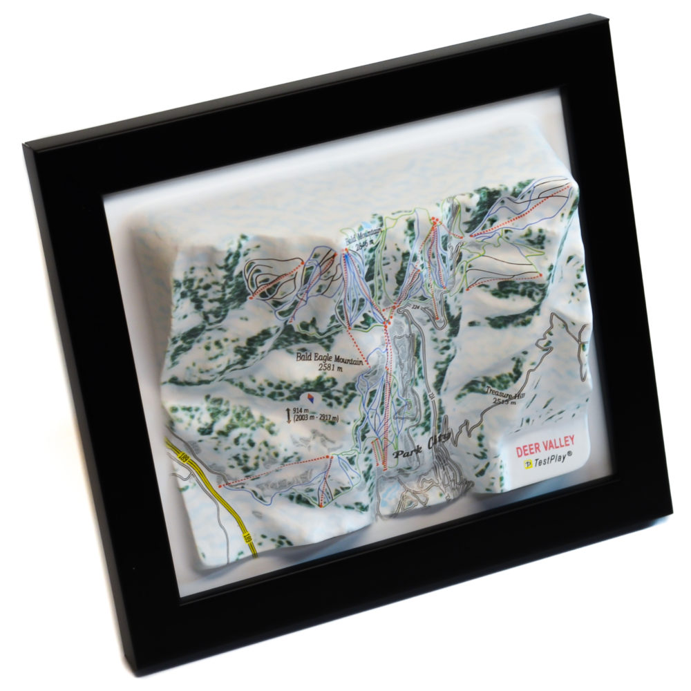 Deer Valley 3D Ski Map by TestPlay - Souvenir, Keepsake, Decor