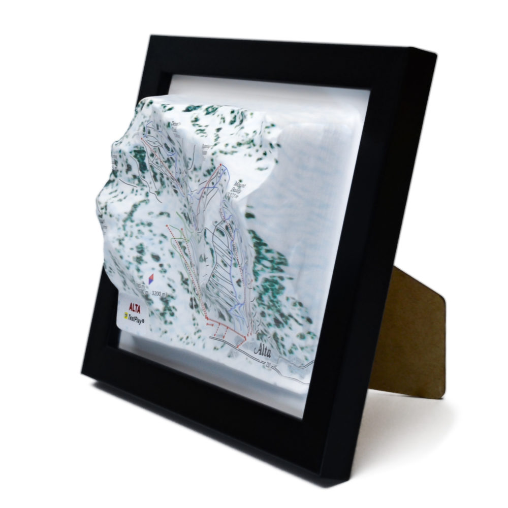 Alta 3D Ski Map by TestPlay - Souvenir, Keepsake, Decor