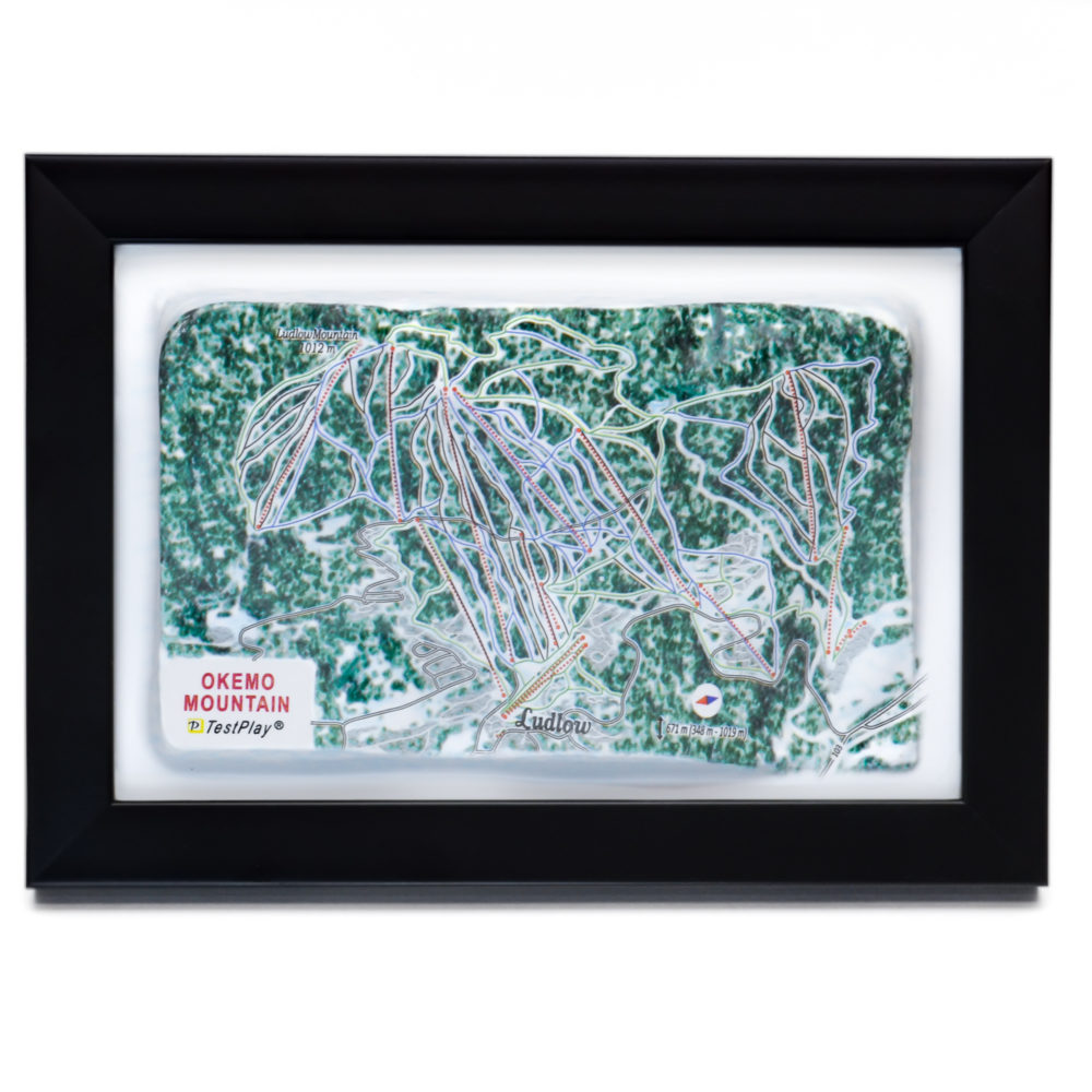 Okemo Mountain 3D Ski Map by TestPlay - Souvenir, Keepsake, Decor