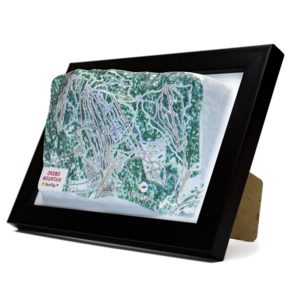 Okemo Mountain 3D Ski Map by TestPlay - Souvenir, Keepsake, Decor