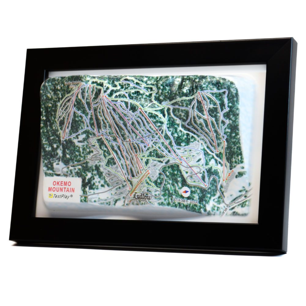 Okemo Mountain 3D Ski Map by TestPlay - Souvenir, Keepsake, Decor