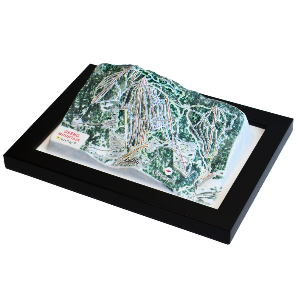 Okemo Mountain 3D Ski Map by TestPlay - Souvenir, Keepsake, Decor