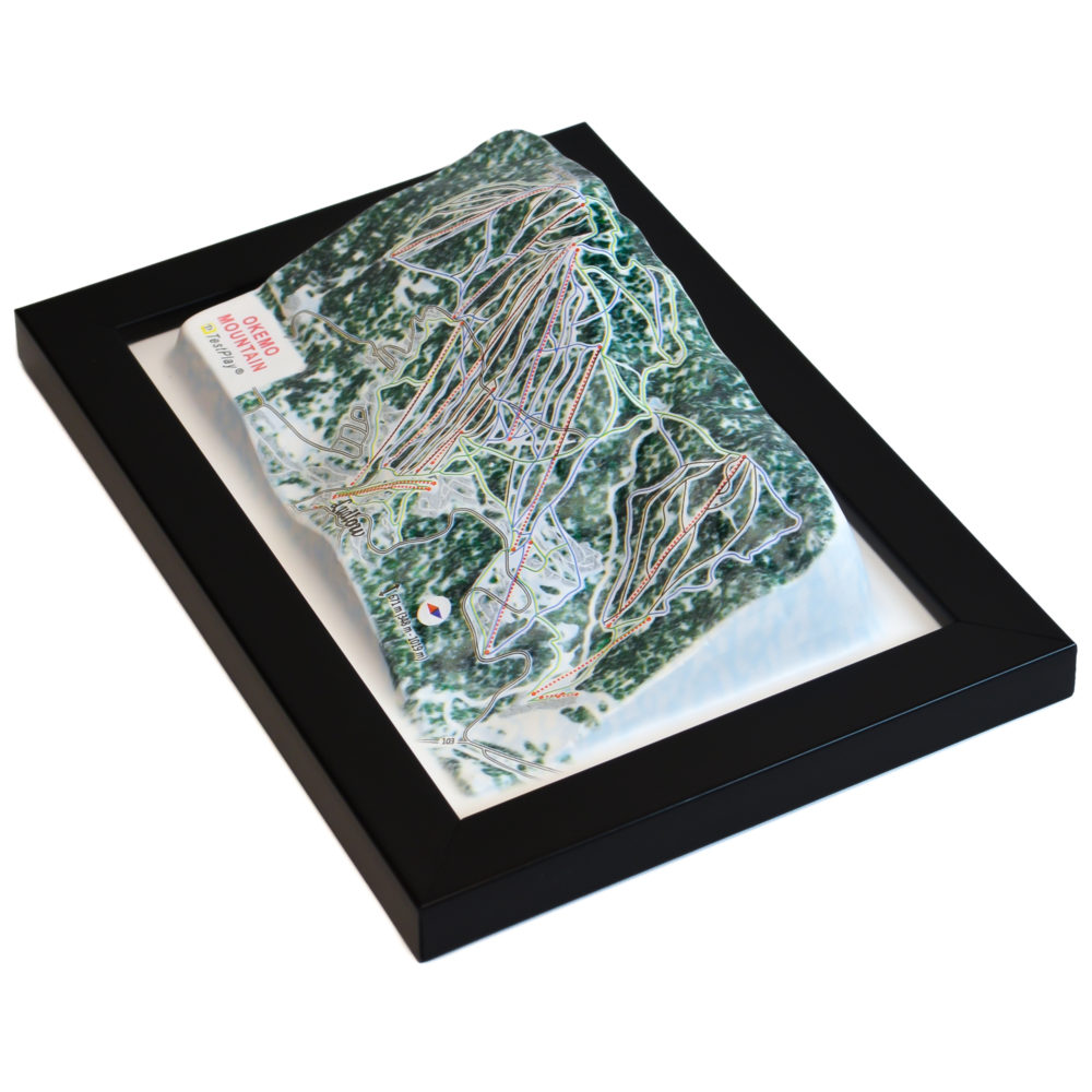 Okemo Mountain 3D Ski Map by TestPlay - Souvenir, Keepsake, Decor