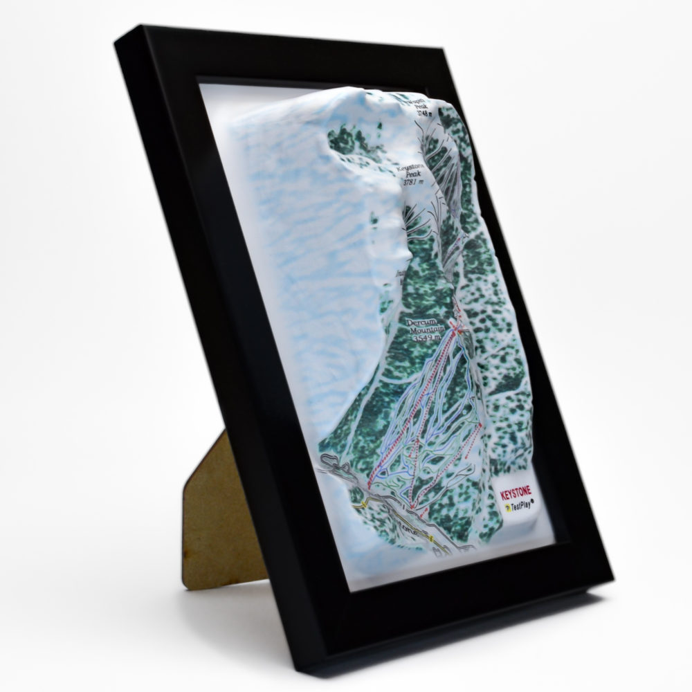 Keystone 3D Ski Map by TestPlay - Souvenir, Keepsake, Decor
