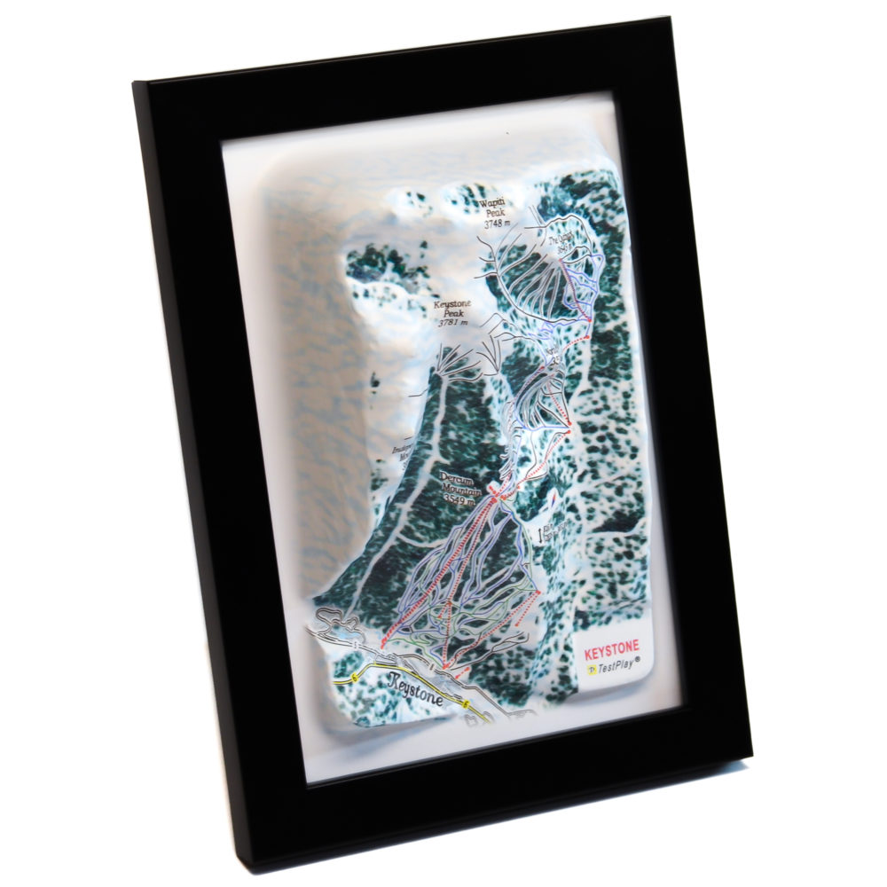 Keystone 3D Ski Map by TestPlay - Souvenir, Keepsake, Decor